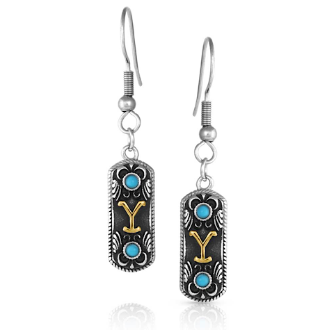 Montana Silver Traditions of Yellowstone Turquoise Earrings YELER5479