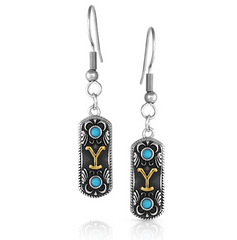 Montana Silversmiths Traditions of Yellowstone Turquoise Earrings YELER5479