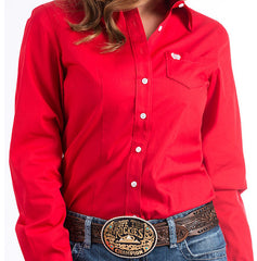 Cinch Button Up Solid L/S Shirt Women's MSW9164032