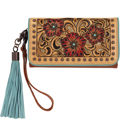 Ariat Cruiser Clutch, Tooled Floral- A770005908