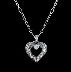 Montana Silversmiths Lane Wilderness Engraved Heart Necklace SLNC003