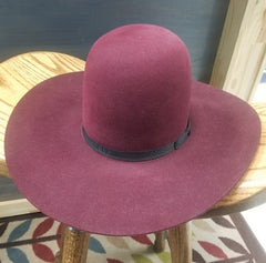 Rodeo King Open Crown Merlot  7x Felt Hat
