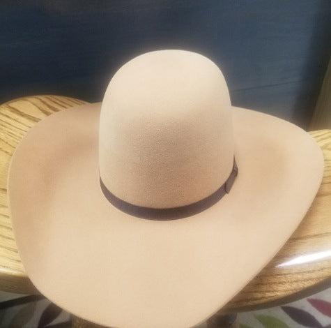Rodeo King Open Crown Camel  7x felt Hat
