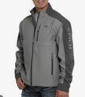 Men's Black Cinch Softshell Jacket Mwj1565001 grey