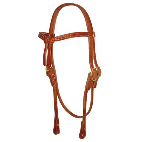 Berlin Leather Browband Headstall Knotted B H203